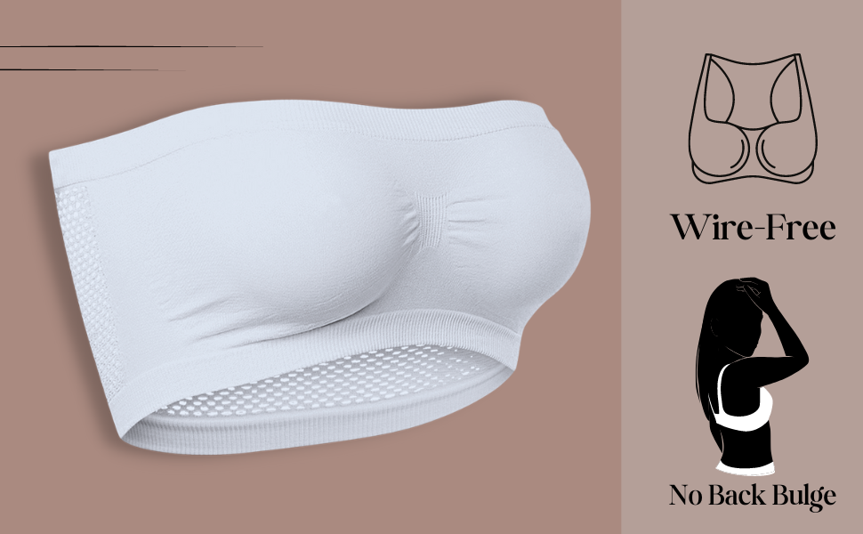 Women's Seamless Wireless Cooling Comfort Bra, Nude, XL 